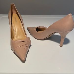 Nine West taupe leather high heels, size 9.5